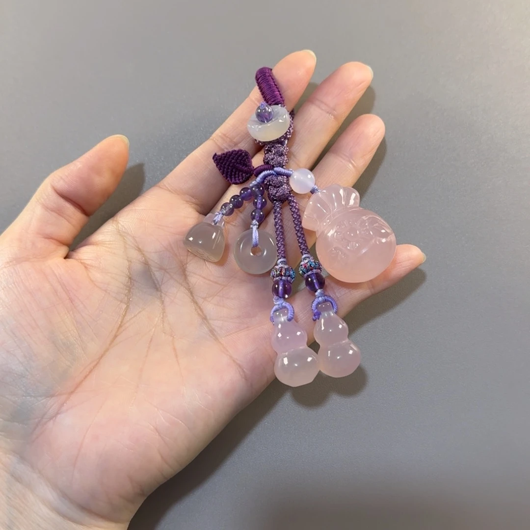 寜***願未镶嵌钥匙挂件玛瑙/玉髓