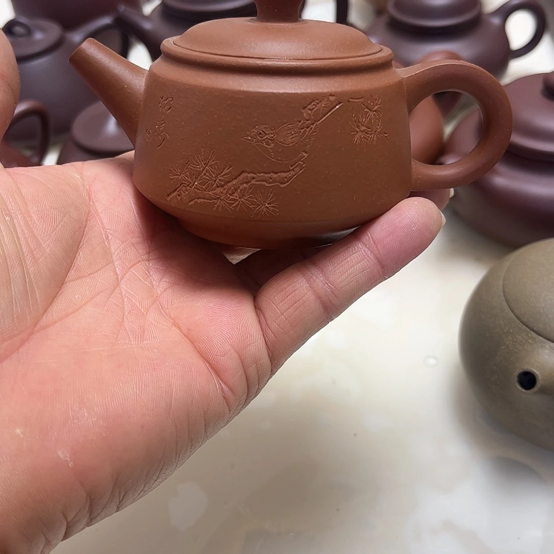 紫砂茶壶宜兴紫砂壶线圆壶