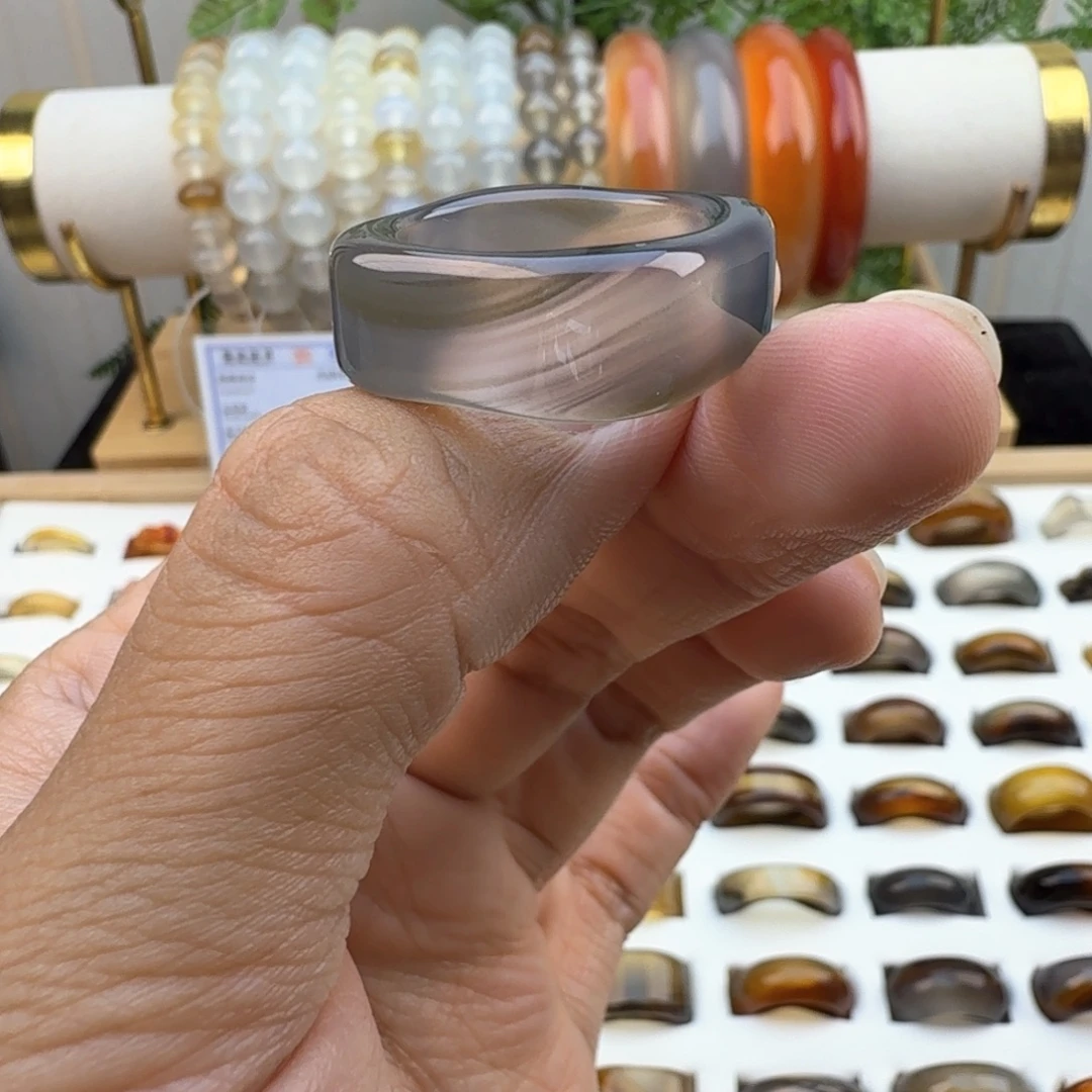 玛瑙/玉髓未镶嵌戒圈21圈