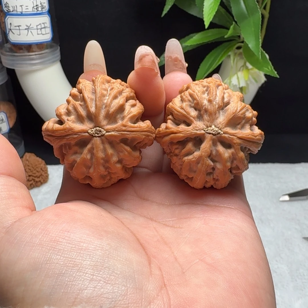 *****文玩核桃把件全品红锦鲤45