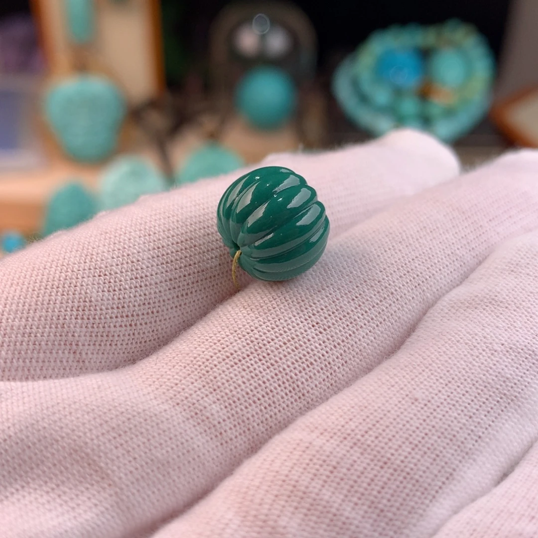 绿松石未镶嵌瓜珠卡12.2