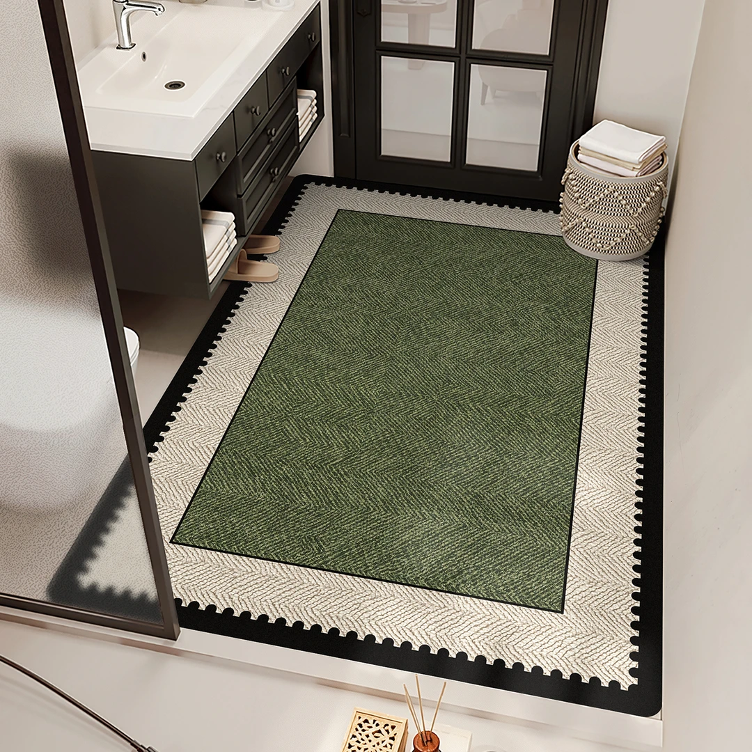 2025新款卫生间地垫全铺硅藻泥浴室吸水速干防滑脚垫子洗手台地毯