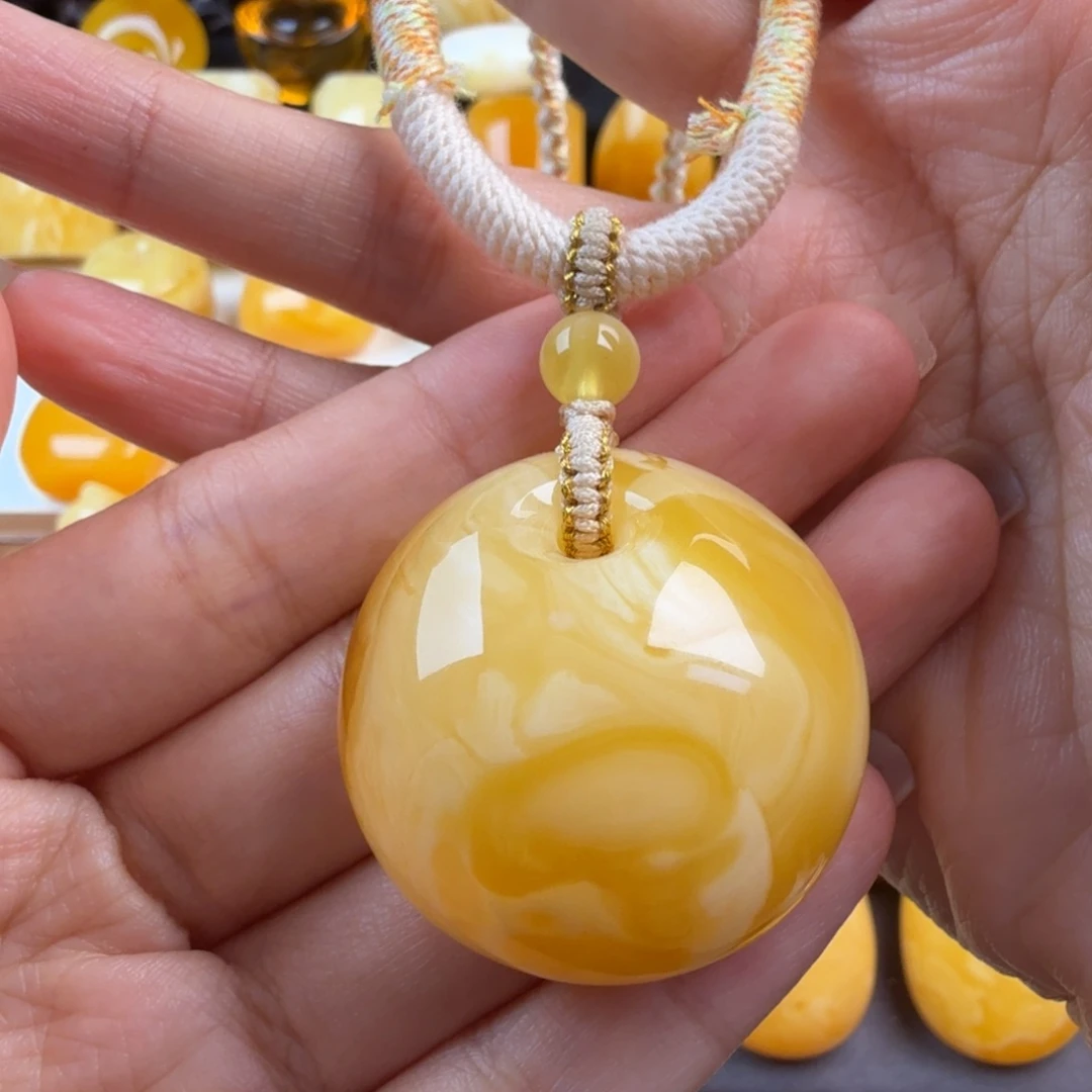 琥珀未镶嵌颈饰纯天然琥珀蜜蜡无优化
