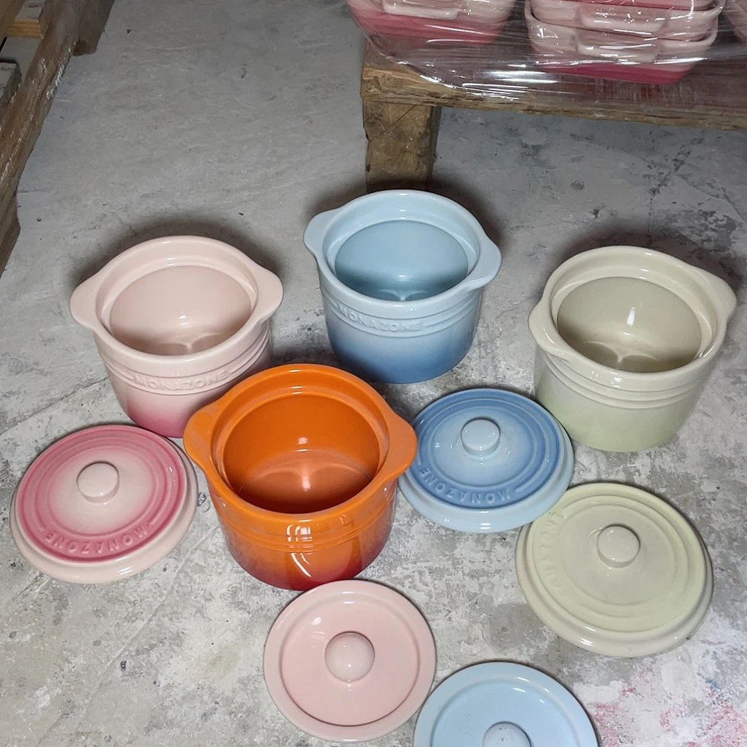 瓷片微瑕陶瓷餐具家用 一个 内盖随机