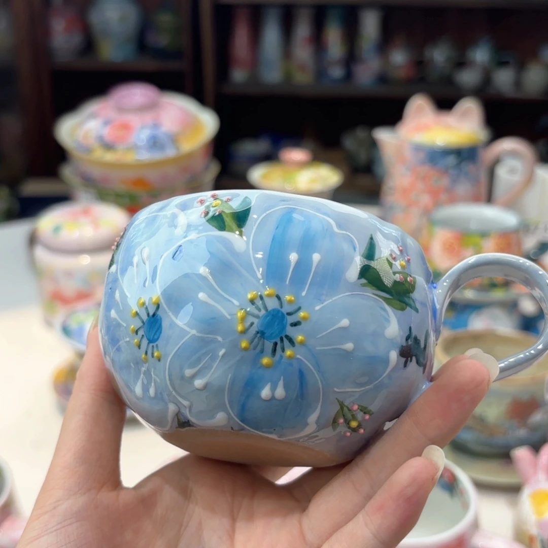 景德镇手绘高温釉下彩陶瓷茶具