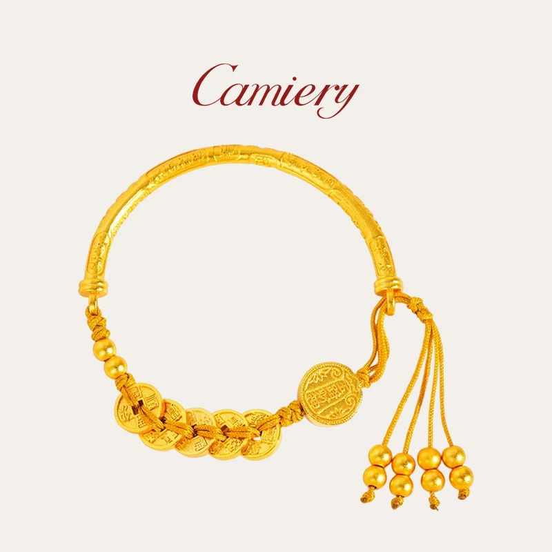 CAMIERY 新中式轻奢五帝钱财神半镯手链
