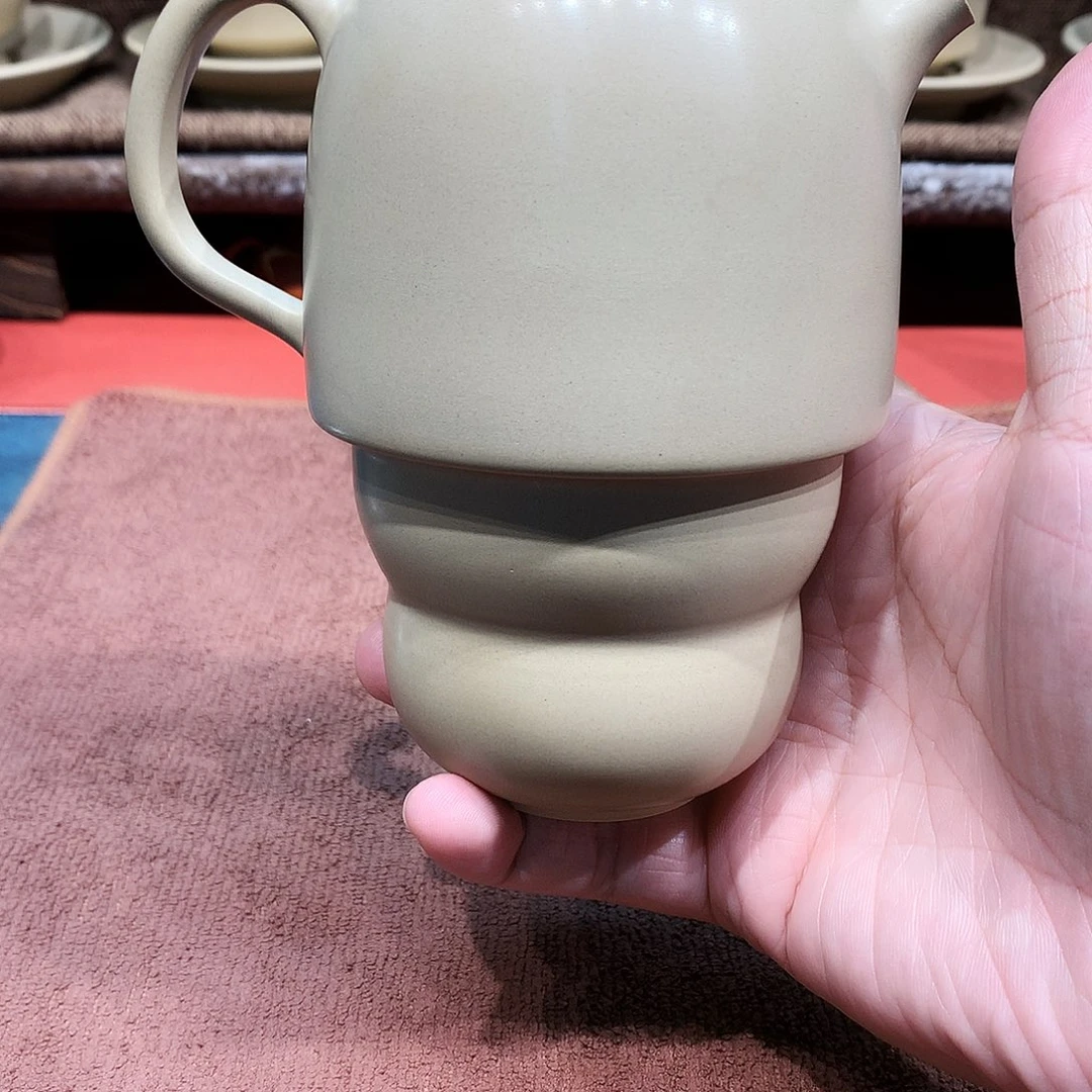 泥塑潇*放漏秦权壶230毫升瑕疵壶
