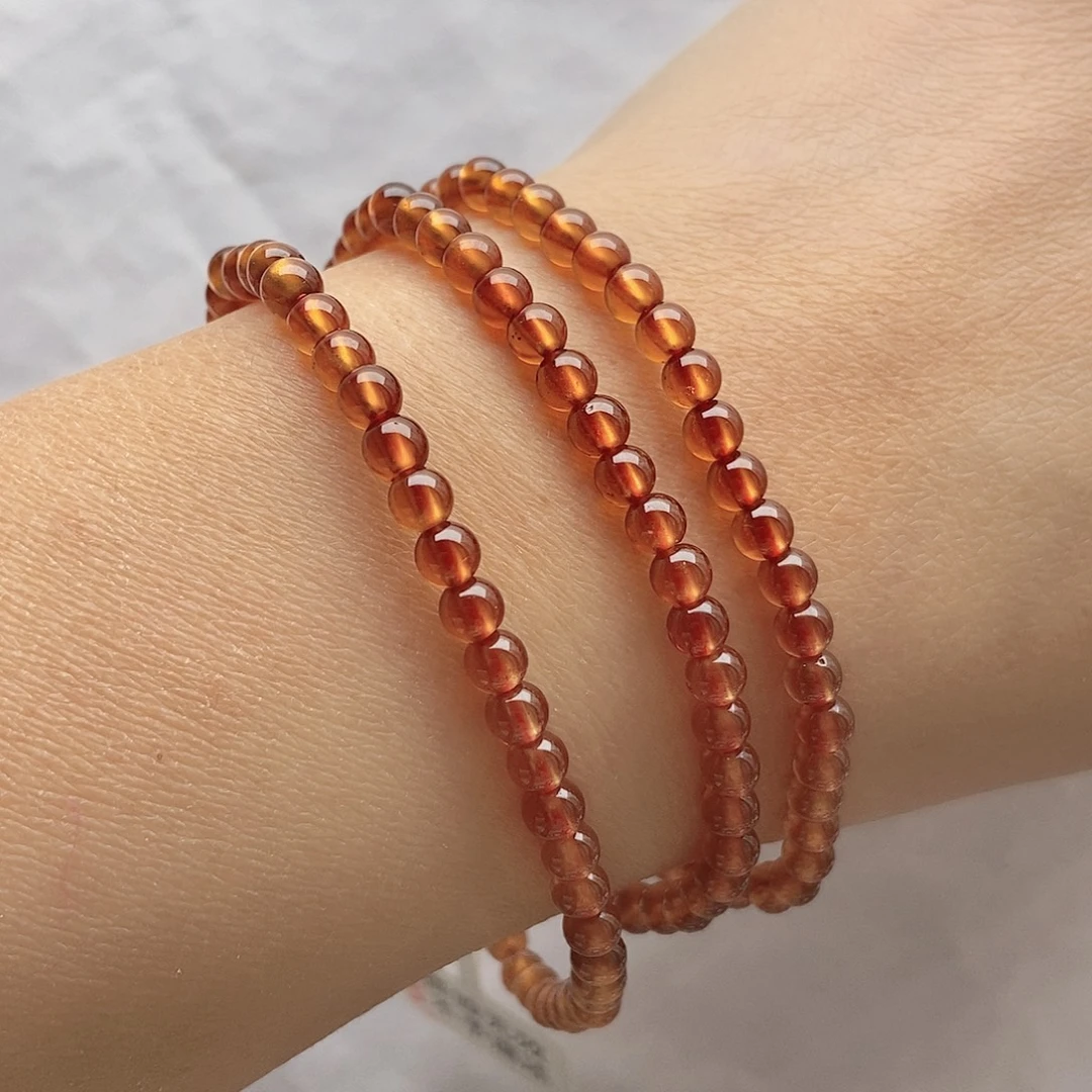 石榴石（芬达石）未镶嵌手链4.3