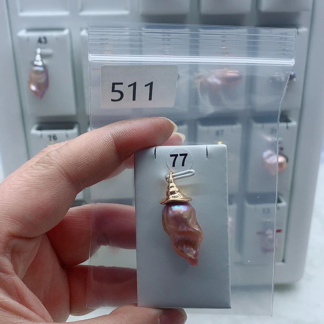 合金淡水珍珠吊坠(不含链)