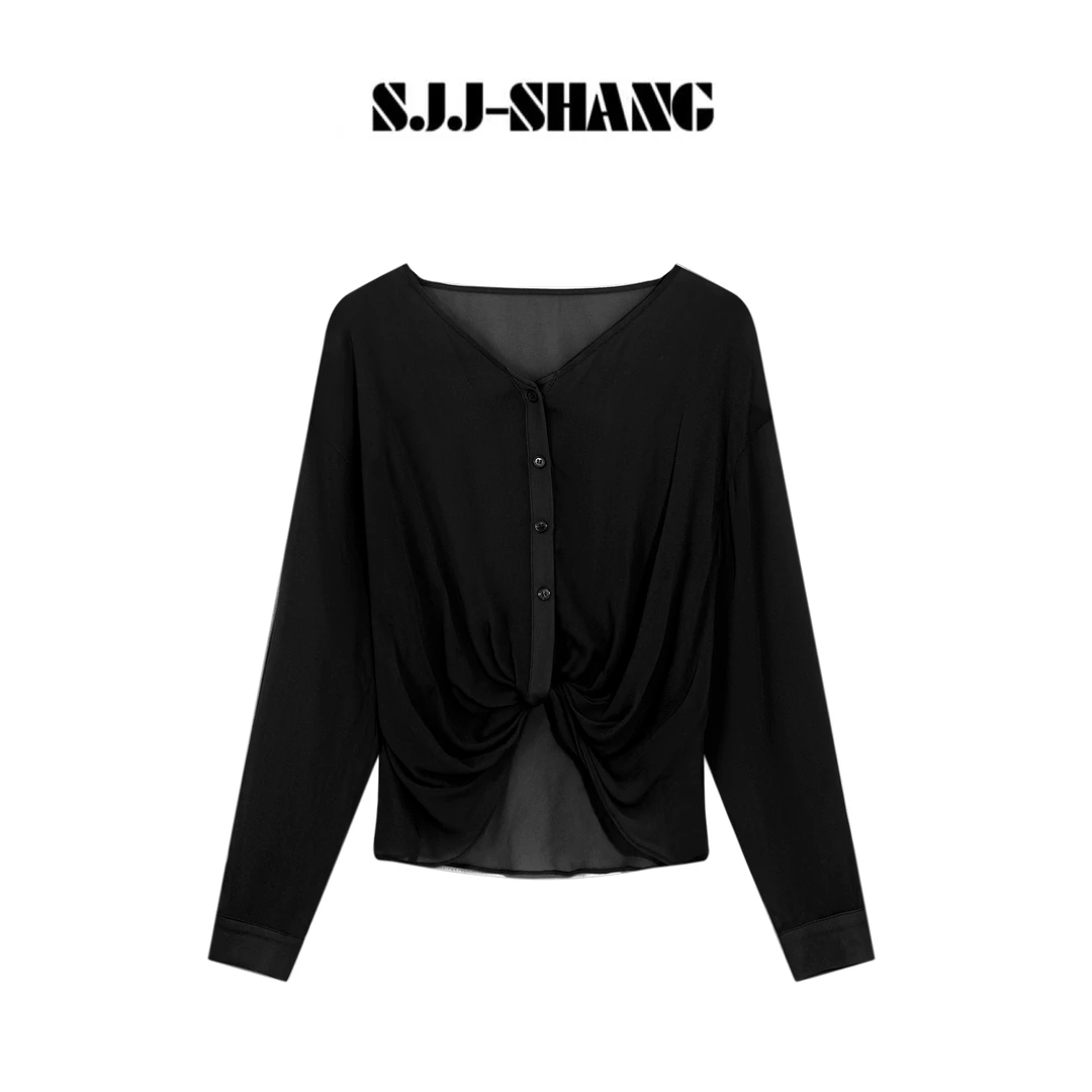 SJJ-SHANG【冰皮罩衫】25ss新品冰皮系列褶皱质感防晒罩衫q134341p