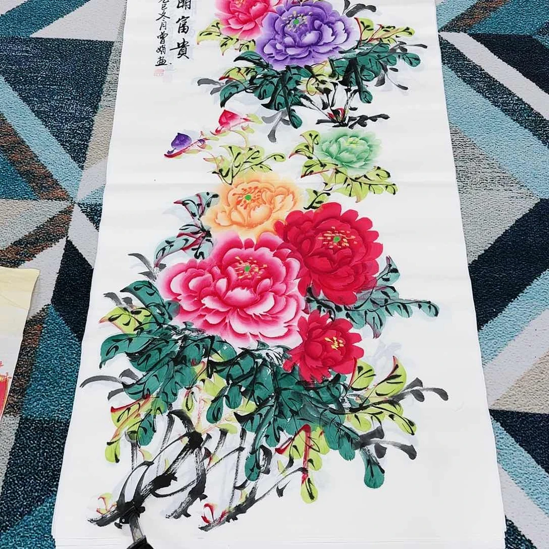 横款牡丹花盛开的花朵！！牡丹