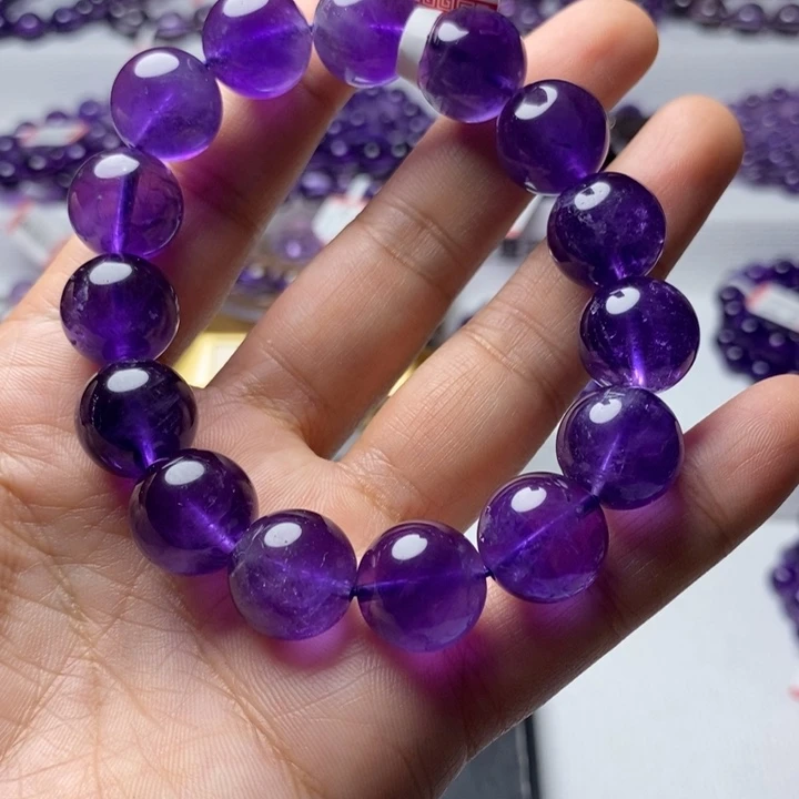 水晶手链未镶嵌天然紫水晶