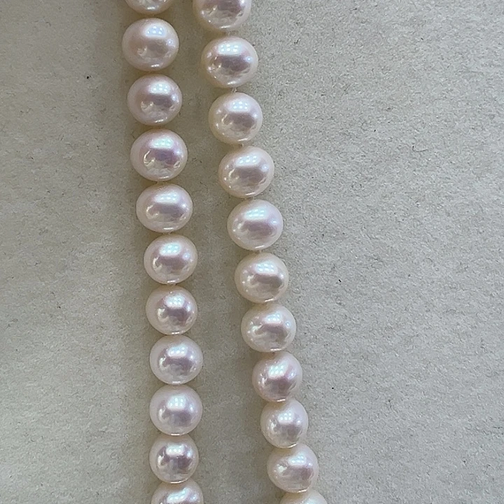 颈饰淡水珍珠银S925镶嵌➕9-10高品极光炫彩