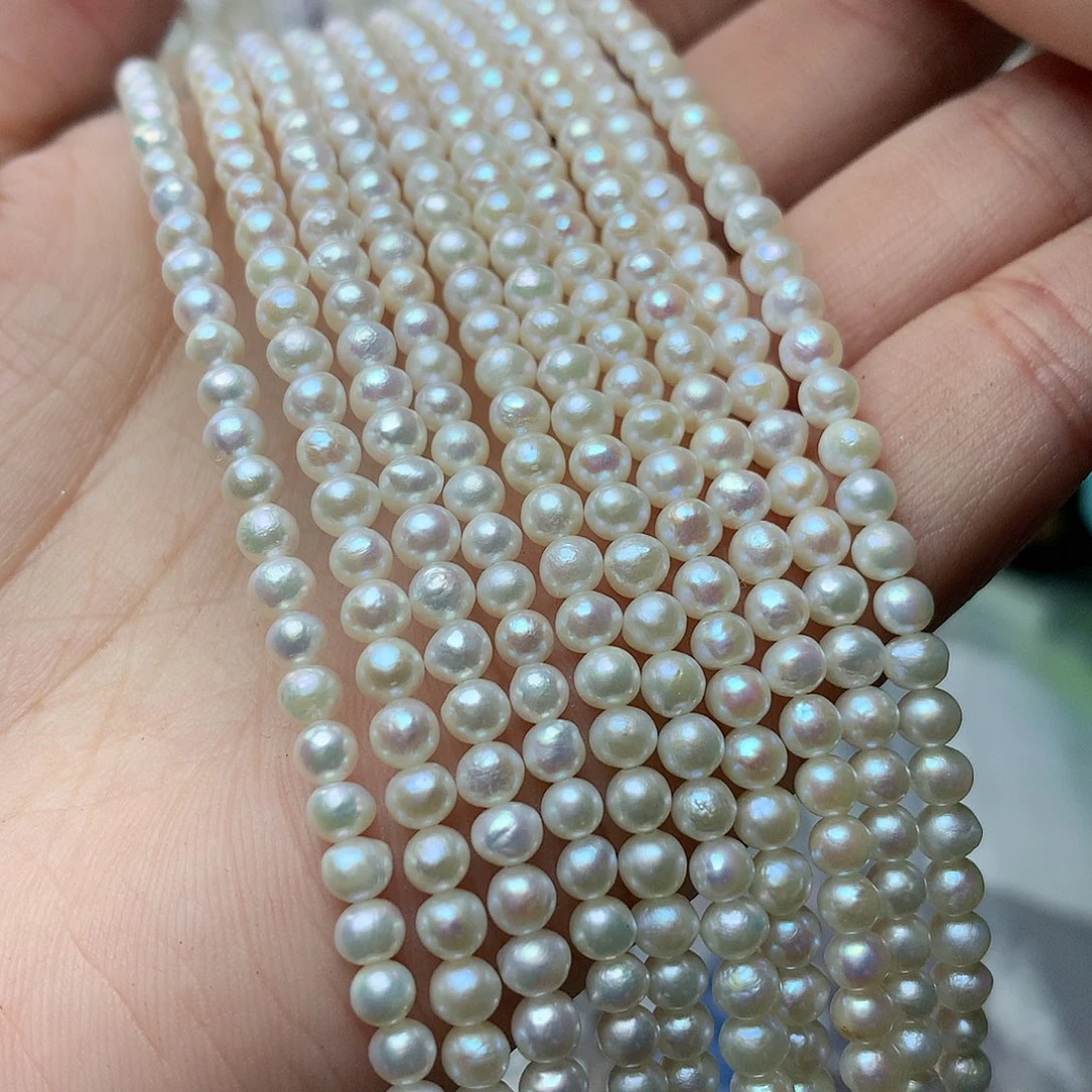 淡水珍珠3-4未镶嵌x14项链