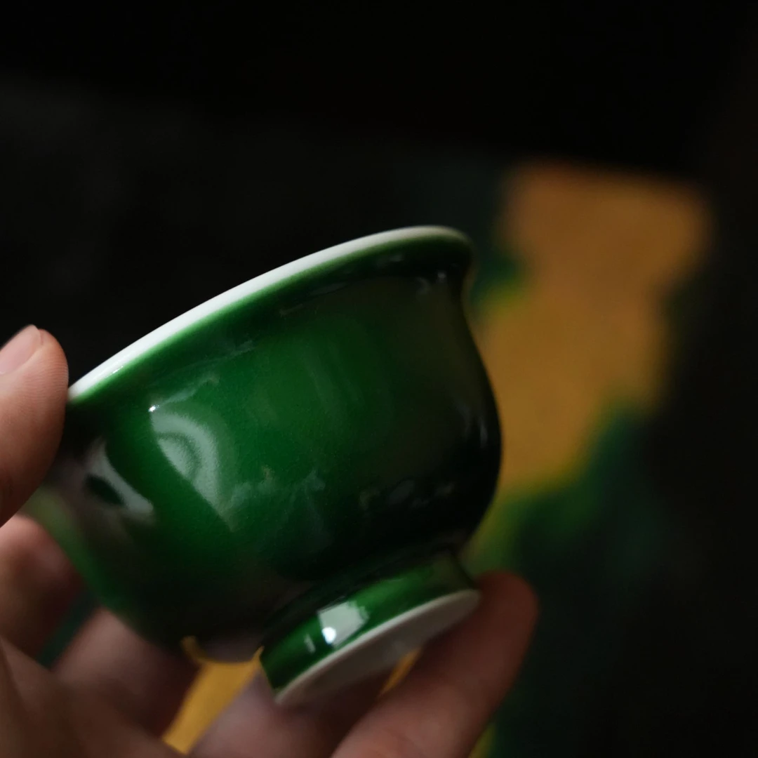 【雲梦】瓷堂里-帝王绿小压手杯