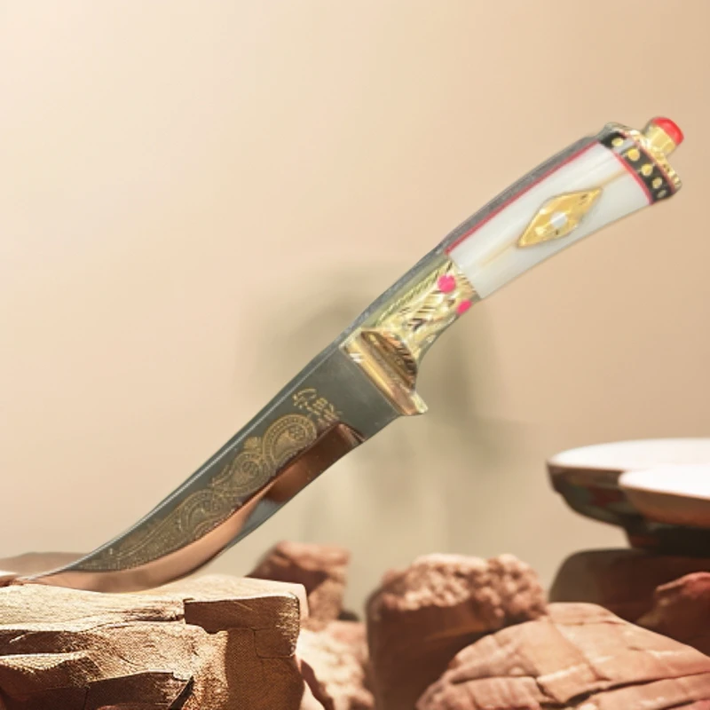 英吉沙小刀定制款盲盒【拇指马蹄刀】吃肉快递小刀迷你9cm纯手工