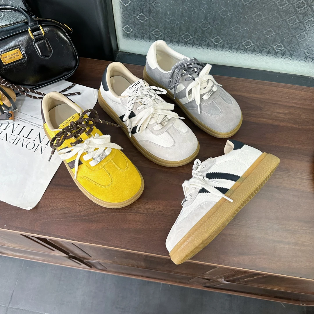 厚底运动休闲女鞋2025新款春款板鞋增高韩版百搭德训鞋39-57737