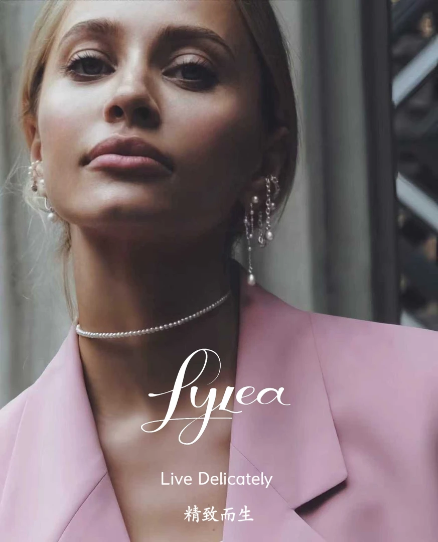 萱1019银合成锆石耳饰 铜合金耳环银针优雅温柔冷淡风