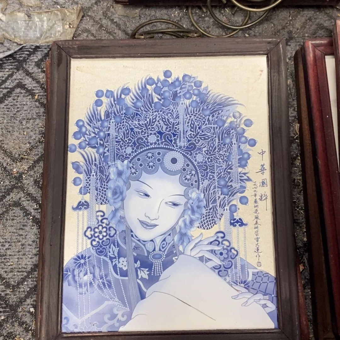 瓷片37*28*1景德镇瓷板画柴窑烧制