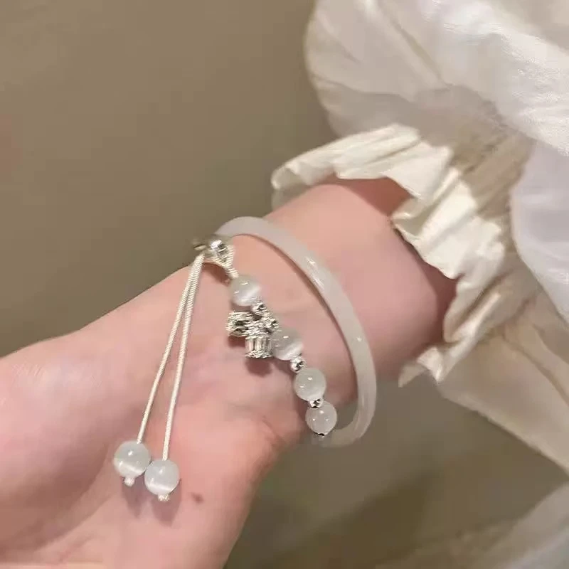 铃兰花朵.冰透叮当手镯【拍一发二】28575