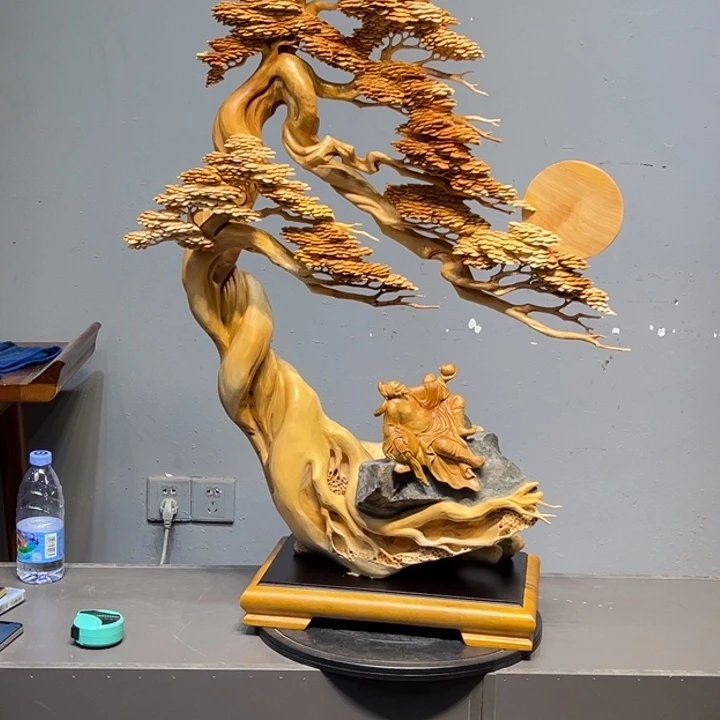 做***z柏木（崖柏）木雕艺术作品欣赏