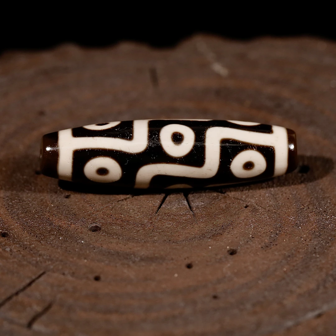 行运顶料折线九眼天珠珠锁骨链台湾珠子时尚百搭男女同款个性轻奢