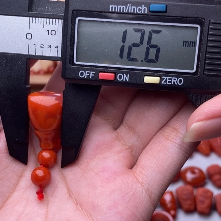 南红玛瑙配饰未镶嵌晨**晨三通微瑕腰珠微微瑕