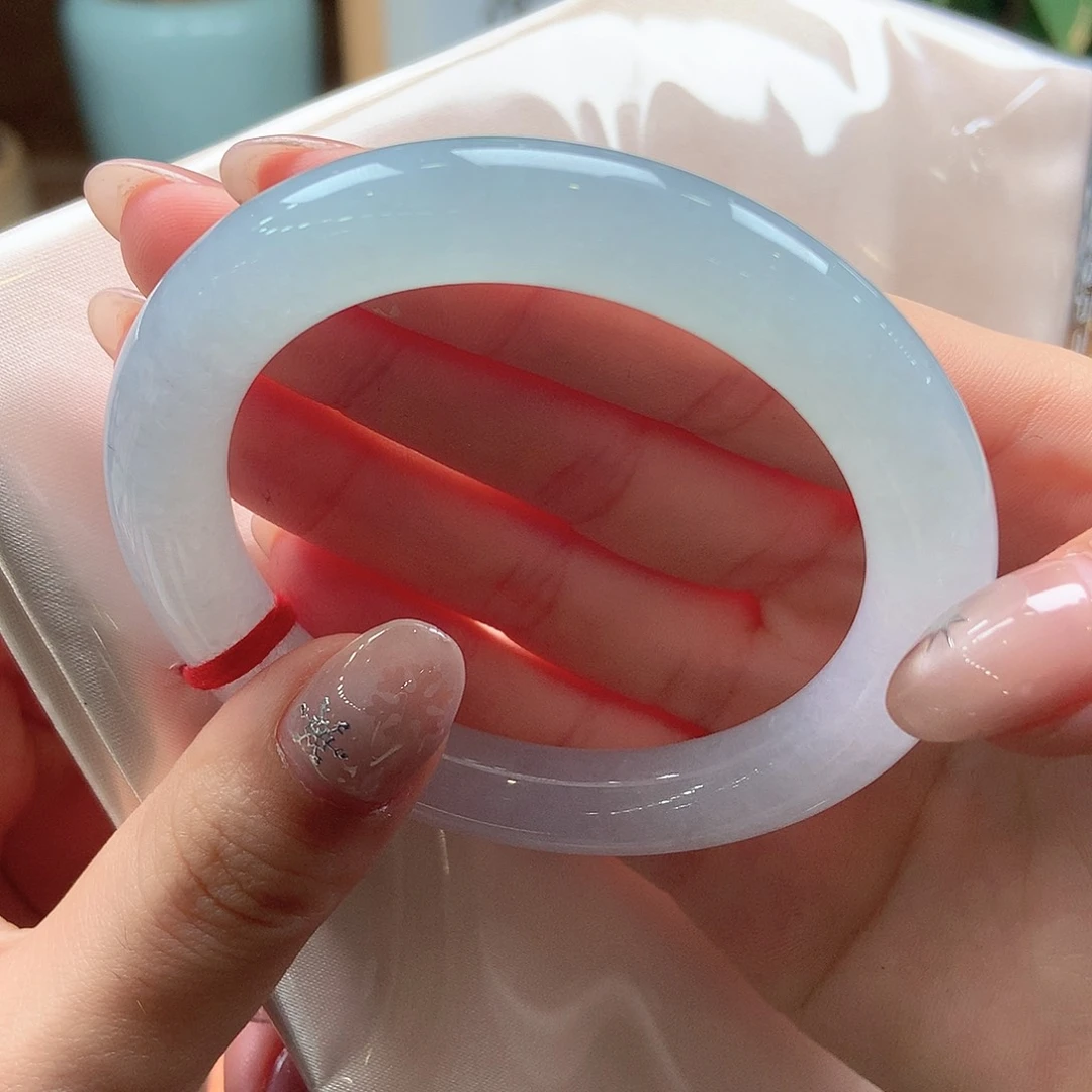 翡翠未镶嵌手镯冰润清水69号