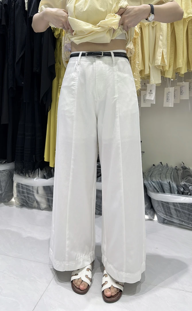 小个子女生百搭休闲高腰宽松显瘦九分直筒女裤夏季