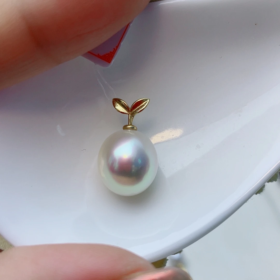 海水珍珠18K金镶嵌颈饰w58