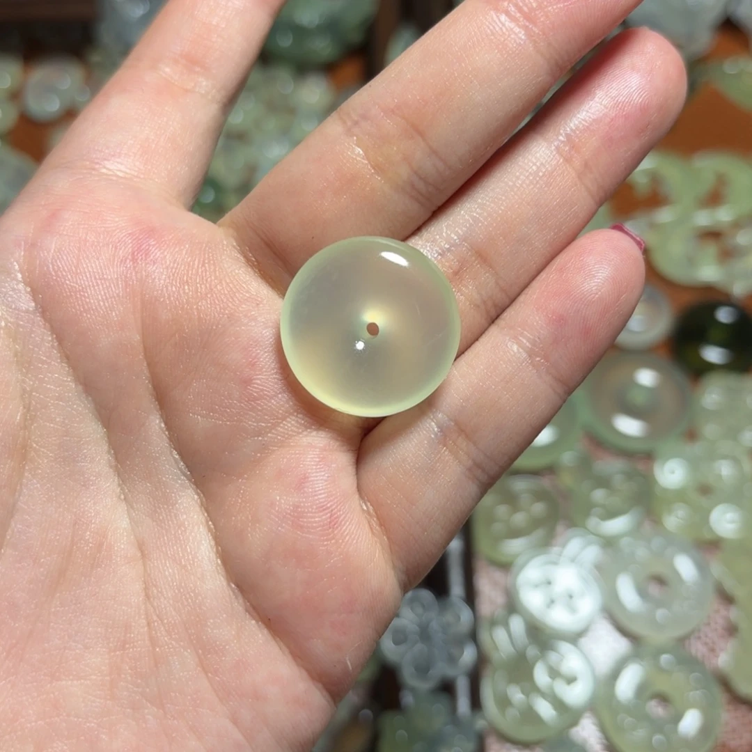 蛇纹石玉合金颈饰