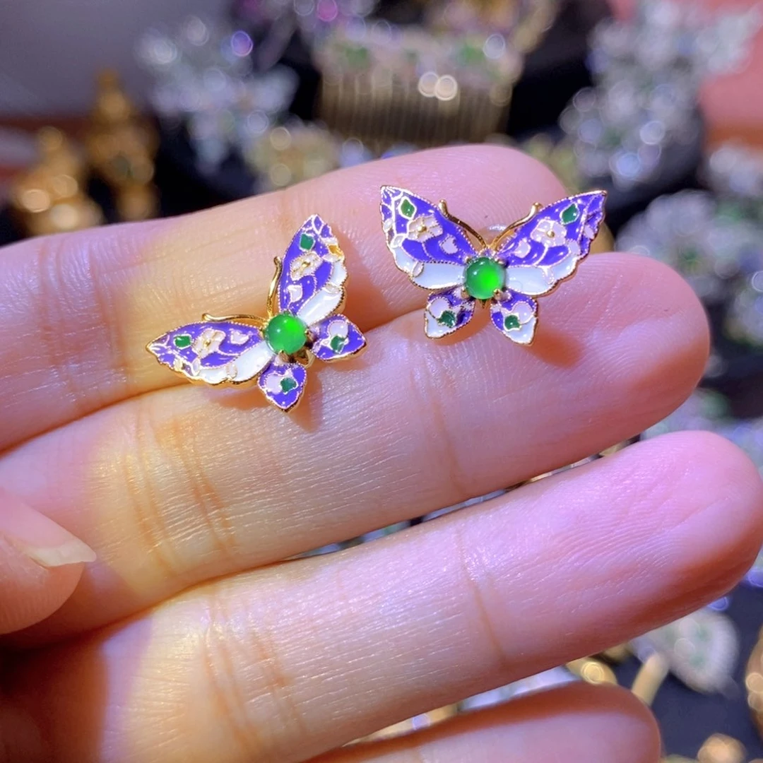 吊坠(不含链)银S925镶嵌翡翠