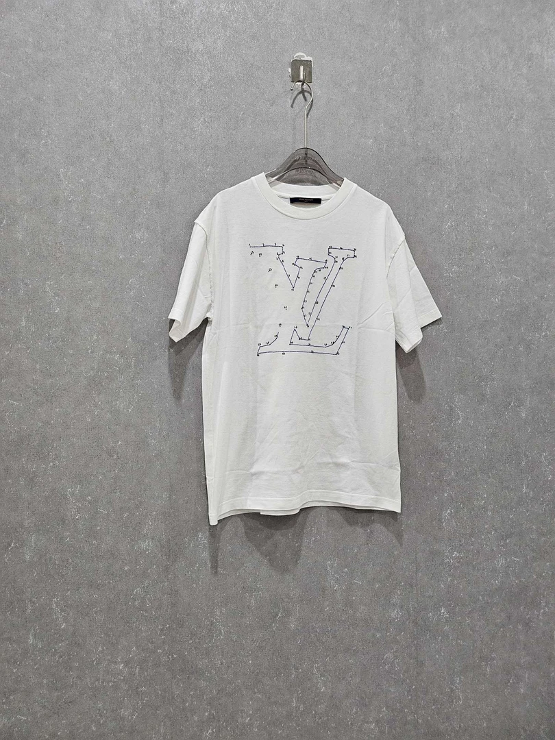 99新 LouisVuitton/路易威登 纯色连连看印花刺绣短袖S码/003869