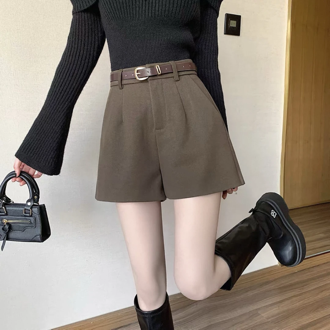 【发】冬季毛呢短裤靴裤，默认微瑕