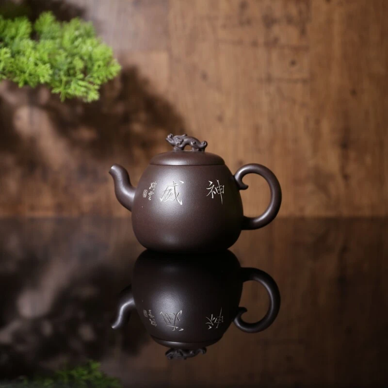 【前墅龙窑丨吟香】苗春燕·范家 茄皮紫 约300CC 紫砂壶