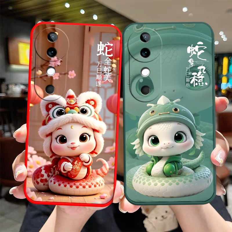 蛇年新招财款vivos19手机壳V2364A大红色喜庆2025本命年全包超薄