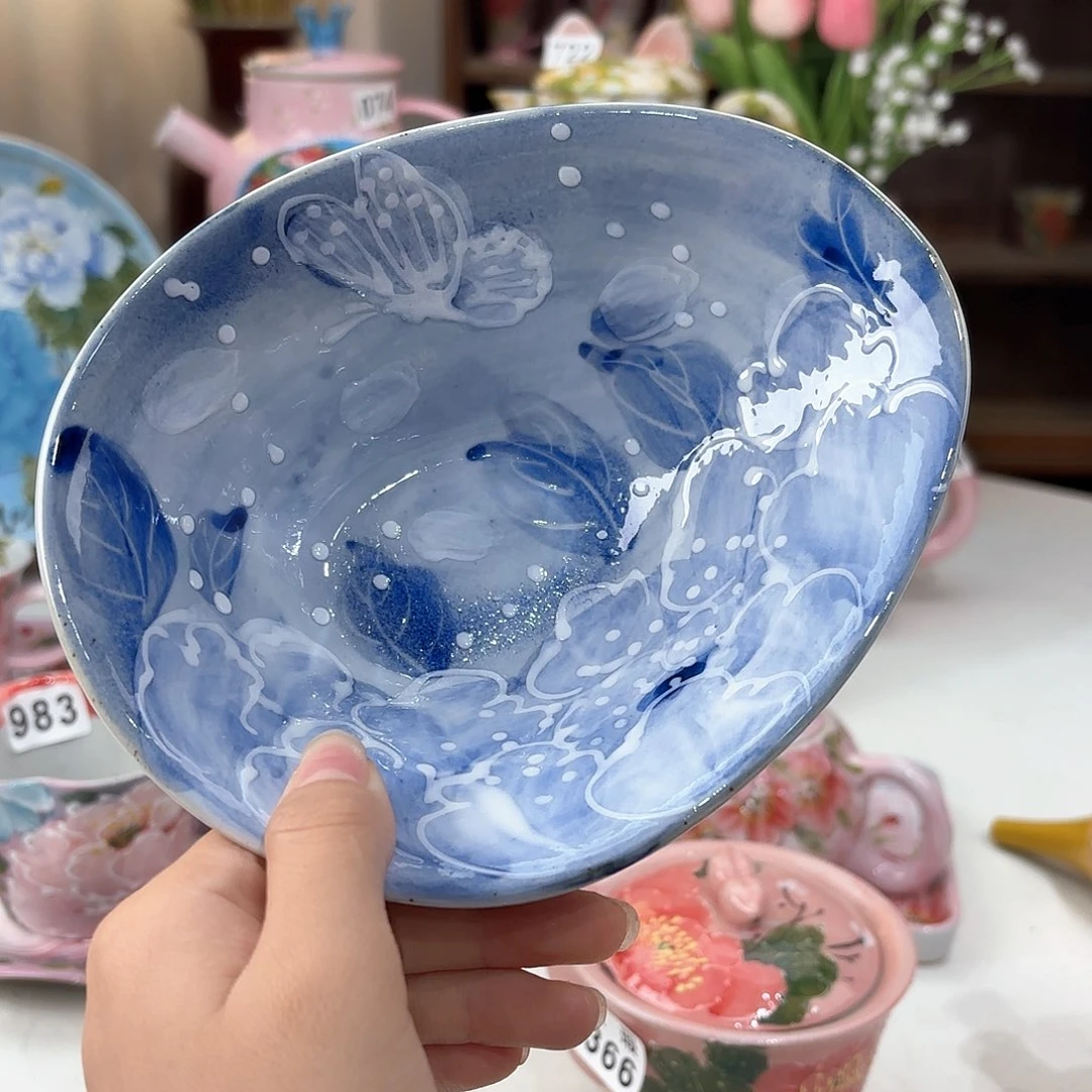 景德镇手绘高温釉下彩陶瓷茶具