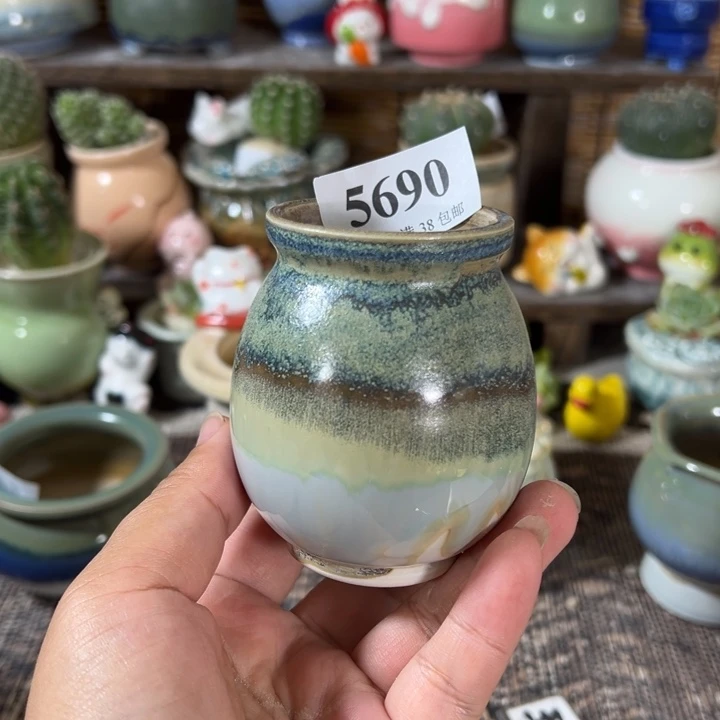 口4高7 手工花盆满30包邮