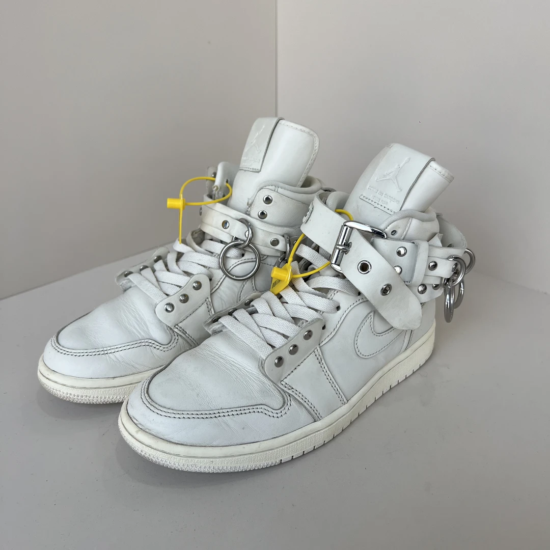 90新 maje 90新 41码 maje aj1皮革白色高帮 配盒