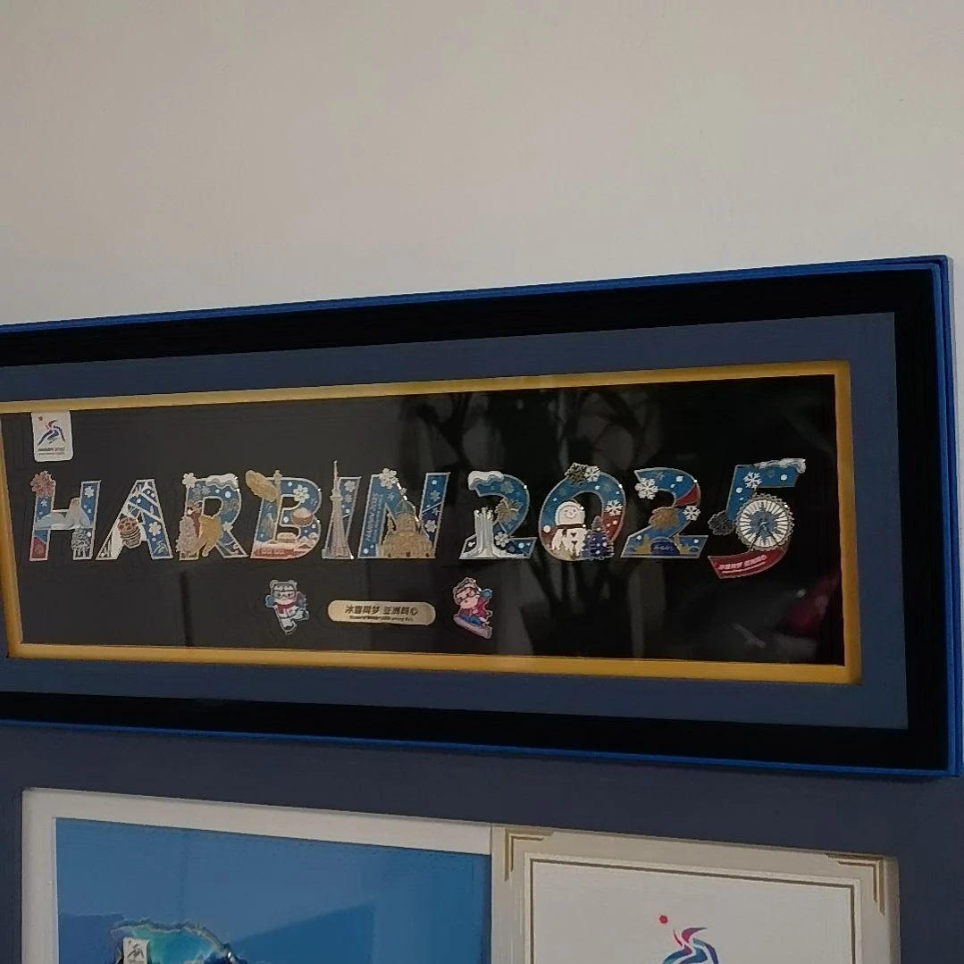 哈尔滨2025字母徽章套装送小礼品原价888镜面带点轻微划痕