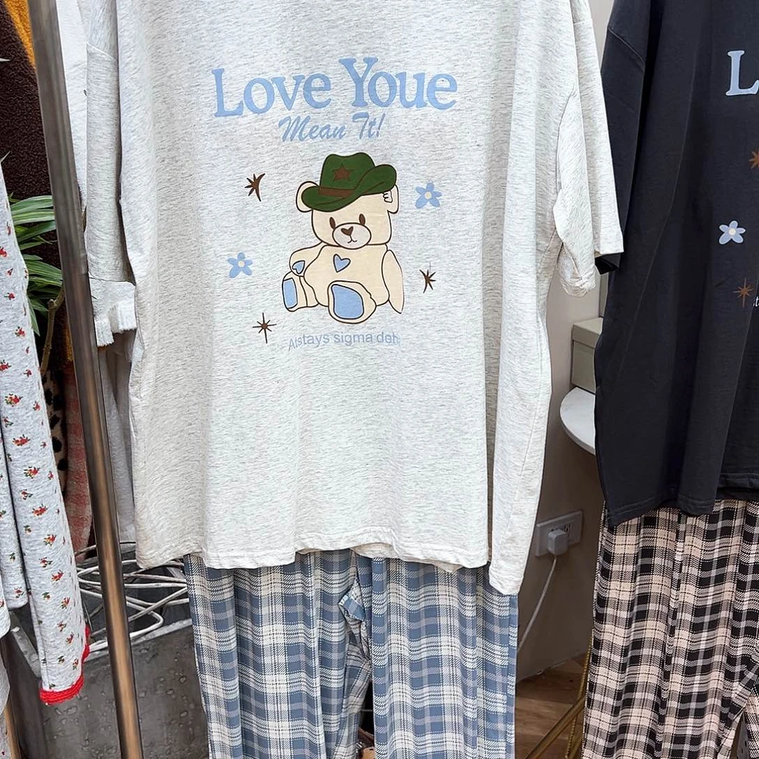 三醋酯纤维半袖长裤带胸垫