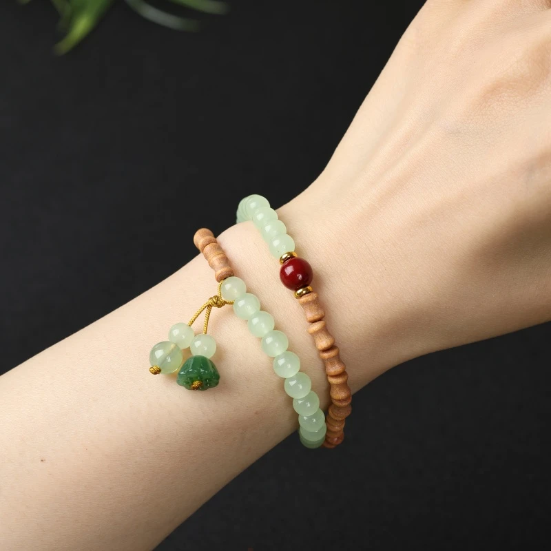 檀香双圈手串MK583