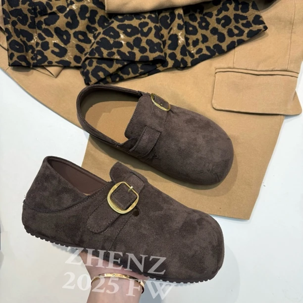 ZHENZ—2025秋季新款勃肯鞋百搭休闲鞋女厚底5cm增高两穿魔术贴