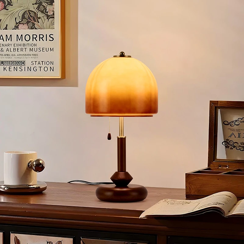 大观园中古风台灯美式复古侘寂风卧室床头护眼灯书桌装饰灯I535