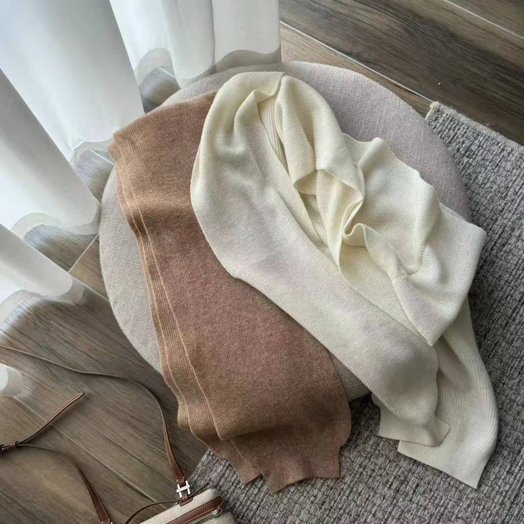 【塔鹿蕾】24年新款纯山羊绒秋冬时尚针织保暖小围脖围巾5325