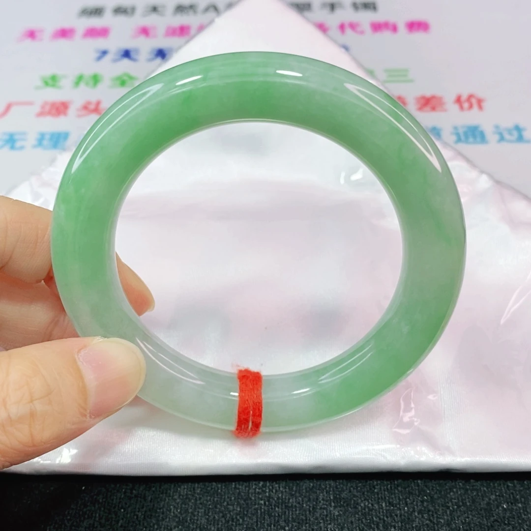 未镶嵌手镯翡翠56.6圈口圆条