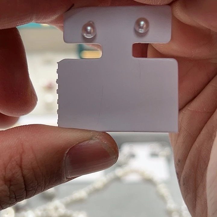 银S925镶嵌淡水珍珠耳饰