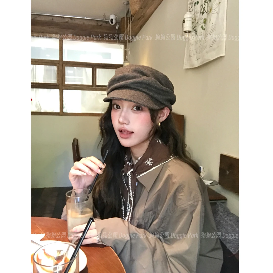 狗狗公园｜日系慵懒山本风堆叠感贝雷帽子百搭含羊毛报童帽复古