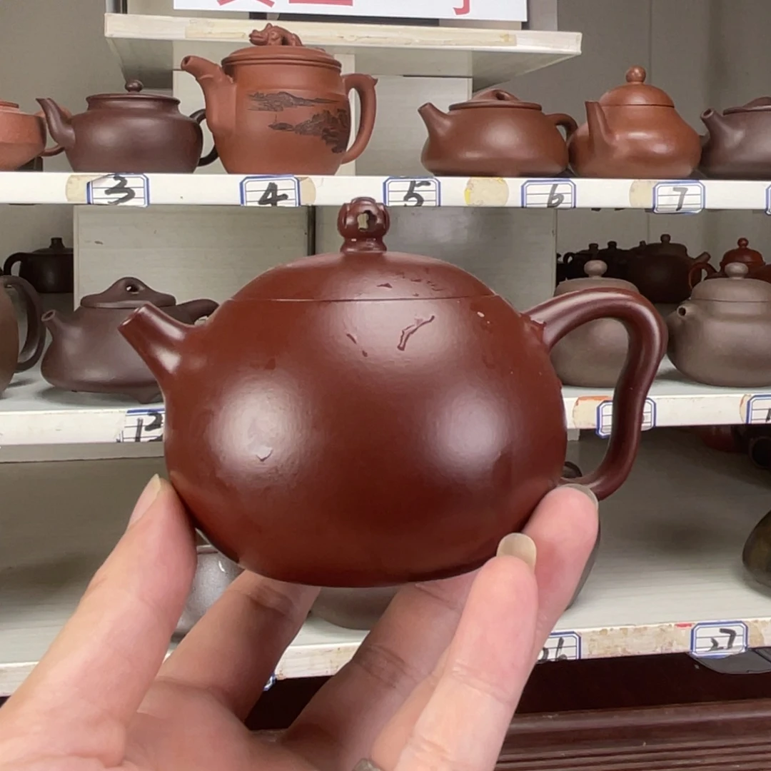 茶壶紫砂紫朱泥半手220毫升