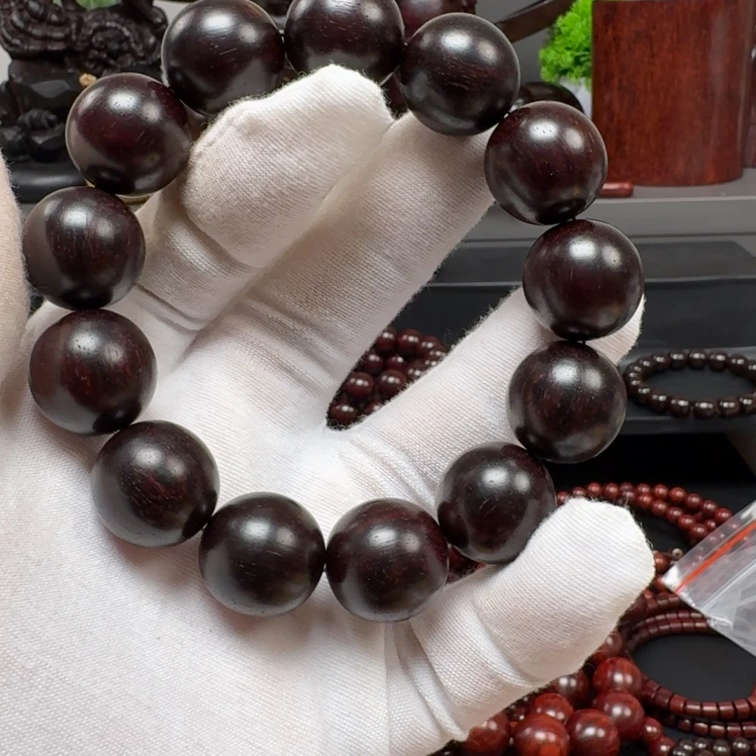 小叶紫檀手串/手链1.8cm无胶无蜡福利